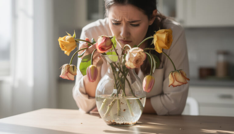 ontdek de veelgemaakte fout die snijbloemen in de vaas snel doet verwelken en leer hoe je ze langer vers en mooi kunt houden.